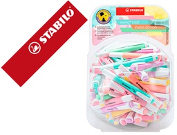 [275/100-8-1] ROTULADOR STABILO FLUORESCENTE SWING COOL PASTEL EXPOSITOR BOMBONERA DE 100 UNIDADES COLORES SURTIDOS
