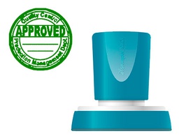 [QPTL-QE38RU Q53 VE] SELLO X'STAMPER QUIX PERSONALIZABLE COLOR VERDE REDONDO DIAMETRO 38 MM Q-53