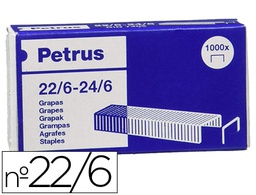 [55723] GRAPAS PETRUS Nº 22/6 GALVANIZADA CAJA DE 1000 UNIDADES