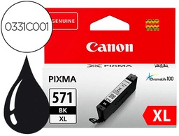 [0331C001] INK-JET CANON CLI-571BK XL PIXMA TS5051 / 5053 / 5055 / 6050 / 6051 / 6052 / 8051 / 8052 / 9050 / 9055 NEGRO 4425