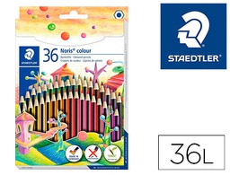 [185 CD36] LAPICES DE COLORES STAEDTLER UPCYCLED WOOD ECOLOGICO 36 COLORES EN CAJA DE CARTON