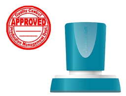 [QPTL-QE38RU Q53 RO] SELLO X'STAMPER QUIX PERSONALIZABLE COLOR ROJO REDONDO DIAMETRO 38 MM Q-53
