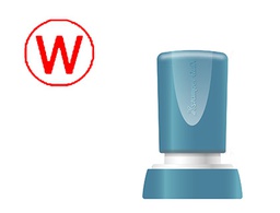 [QPTL-QE20RU Q34 RO] SELLO X'STAMPER QUIX PERSONALIZABLE COLOR ROJO REDONDO DIAMETRO 20 MM Q-34