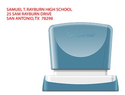 [QPTL-Q1460RE Q14 RO] SELLO X'STAMPER QUIX PERSONALIZABLE COLOR ROJO MEDIDAS 14X60 MM Q-14