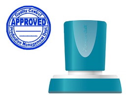 [QPTL-QE38RU Q53 AZ] SELLO X'STAMPER QUIX PERSONALIZABLE COLOR AZUL REDONDO DIAMETRO 38 MM Q-53