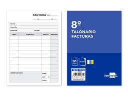[T200   IGIC] TALONARIO LIDERPAPEL FACTURAS 8º ORIGINAL Y COPIA T200 CON I.G.I.C