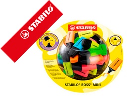 [07/50-1] ROTULADOR STABILO BOSS MINI FLUORESCENTE EXPOSITOR BOMBONERA DE 50 UNIDADES COLORES SURTIDOS