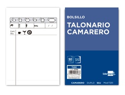 [T251] TALONARIO LIDERPAPEL CAMARERO BOLSILLO ORIGINAL Y COPIA T251 ZIG ZAG