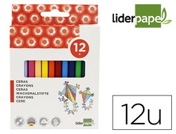 [BD25] LAPICES CERA LIDERPAPEL CAJA DE 12 UNIDADES COLORES SURTIDOS