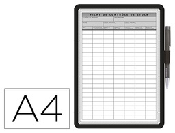 [194117] MARCO PORTA ANUNCIOS TARIFOLD MAGNETO DIN A4 DORSO ADHESIVO REMOVIBLE CON PORTABOLIGRAFO COLOR NEGRO