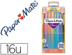 [2061396] ROTULADOR PAPER MATE FLAIR ORIGINAL PUNTA FIBRA TROPICAL ESTUCHE RIGIDO DE 16 UNIDADES COLORES SURTIDOS