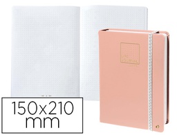 [237985Q] LIBRETA QUO VADIS LIFE JOURNAL INFINITE DOTS PUNTOS 15X21 CM 224 HOJAS TAPA SIMILPIEL ROSA
