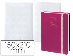[237983Q] LIBRETA QUO VADIS LIFE JOURNAL INFINITE DOTS PUNTOS 15X21 CM 224 HOJAS TAPA SIMILPIEL CIRUELA