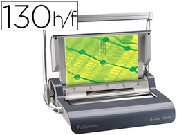 [5224101] ENCUADERNADORA PARA ESPIRAL WIRE FELLOWES QUASAR DOBLE ESPIRAL PERFORA 15 HOJAS A4 ENCUADERNA HASTA 130 HOJAS