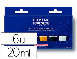 [300342] PINTURA ACRILICA L&amp;B FINE SET LOS IMPRESCINDIBLES CAJA DE 6 COLORES SURTIDOS TUBO DE 20 ML