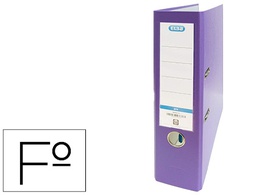 [400085080] ARCHIVADOR DE PALANCA ELBA CARTON FORRADO PVC CON RADO TOP FOLIO LOMO 80 MM VIOLETA