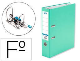 [400085036] ARCHIVADOR DE PALANCA ELBA CARTON FORRADO PVC CON RADO TOP FOLIO LOMO 80 MM VERDE MENTA