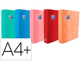 [400106671] CARPETA DE ANILLAS OXFORD SCHOOL DIN A4+ TAPA EXTRADURA 4 ANILLAS 25 MM COLORES TENDENCIAS SURTIDOS SURTIDOS