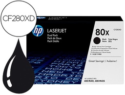 [CF280XD] TONER HP LASERJET PRO 80X M401 M425 NEGRO PACK DE 2 UNIDADES 6900 PAGINAS