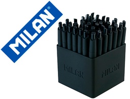 [176531140] BOLIGRAFO MILAN P1 RETRACTIL 1 MM TOUCH MINI NEGRO EXPOSITOR DE 40 UNIDADES