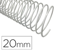 [KF17130] ESPIRAL METALICO Q-CONNECT BLANCO 64 5:1 20MM 1,2MM CAJA DE 100 UNIDADES