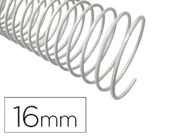 [KF17128] ESPIRAL METALICO Q-CONNECT BLANCO 64 5:1 16MM 1,2MM CAJA DE 100 UNIDADES