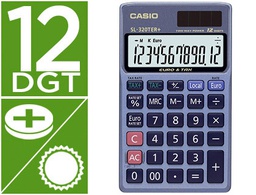 [SL-320TER+] CALCULADORA CASIO SL-320TER BOLSILLO 12 DIGITOS TAX +/- CONVERSION MONEDA TECLA DOBLE CERO COLOR AZUL