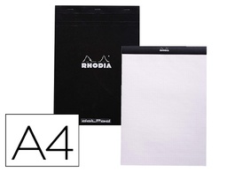 [18559C] BLOC NOTA RHODIA BLACK DOT PAD DIN A4 80 HOJAS 80 G/M2 LISO CON PUNTOS NEGROS 5 MM PERFORADO