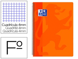 [400079665] CUADERNO ESPIRAL OXFORD SCHOOL CLASSIC TAPA POLIPROPILENO FOLIO 80 HOJAS CUADRO 4 MM CON MARGEN