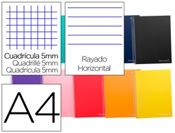 [BA99] CUADERNO ESPIRAL LIDERPAPEL A4 MICRO JOLLY MULTIDISCIPLINA TAPA FORRADA 140H 75GR 28H 5MM 112H HRTAL.