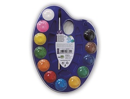 [AB02] ACUARELA LIDERPAPEL 12 COLORES CON PINCEL Y DEPOSITO INCLUYE PALETA DE PLASTICO