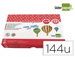 [LC11] LAPICES DE COLORES LIDERPAPEL SCHOOL PACK DE 144 UNIDADES 12 COLORES X 12 UNIDADES