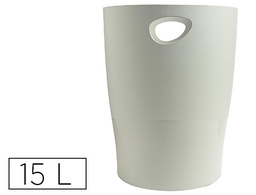 [45306D] PAPELERA PLASTICO EXACOMPTA ECOBLACK GRIS 15 LITROS