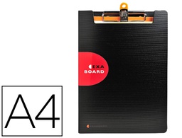[52134E] CARPETA EXACOMPTA EXACTIVE CON TAPA POLIPROPILENO NEGRO CON PINZA Y PORTABOLIGRAFO DIN A4