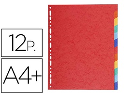 [2112E] SEPARADOR EXACOMPTA CARTULINA BRILLO JUEGO DE 12 SEPARADORES DIN A4+ MULTITALADRO