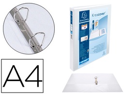 [51822E] CARPETA EXACOMPTA CANGURO 2 ANILLAS 30 MM DIN A4+ CARTON FORRADO POLIPROPILENO PERSONALIZABLE 3 BOLSILLOS
