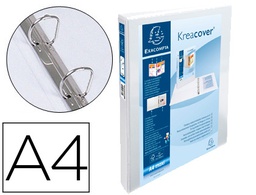 [51820E] CARPETA EXACOMPTA CANGURO 2 ANILLAS 16 MM DIN A4+ CARTON FORRADO POLIPROPILENO PERSONALIZABLE 3 BOLSILLOS