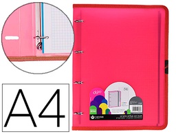 [12377453] CARPETA CARCHIVO DUNE 4 ANILLAS 20 MM POLIPROPILENO RIGIDO DIN A4 CON RECAMBIO 100 H CON GOMILLA Y RIBETE