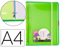 [12377451] CARPETA CARCHIVO DUNE 4 ANILLAS 20 MM POLIPROPILENO RIGIDO DIN A4 CON RECAMBIO 100 H CON GOMILLA Y RIBETE