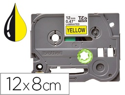 [KF18862] CINTA Q-CONNECT TZE-631 AMARILLO-NEGRO 12MM LONGITUD 8 MT