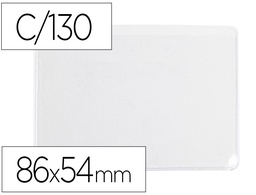 [KF11282] FUNDA PORTADOCUMENTO Q-CONNECT DNI 130 MICRAS PVC TRANSPARENTE CON UÑERO 86X54 MM