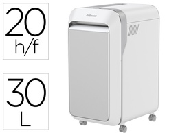 [5050501] DESTRUCTORA DE DOCUMENTOS FELLOWES LX221 CAPACIDAD DE CORTE 20H SEGURIDAD P5 CLIPS GRAPAS Y TARJETAS 30L BLANCA