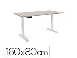 [2002AN02V24] MESA DE OFICINA ROCADA WORK 2002AB02 ALUMINIO/GRIS 160X80 CM