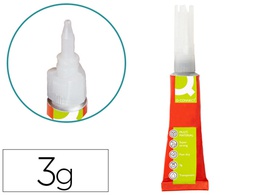 [KF11242] PEGAMENTO Q-CONNECT ADHESIVO INSTANTANEO FUERTE 3 GR UNIDAD