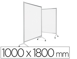 [TL/180/TR] MAMPARA PLANNING SISPLAMO TEN-LIMIT POLICARBONATO ACANALADO TRANSPARENTE CON RUEDAS 1000X1800 MM