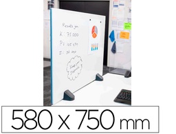 [EP/MP/58/75] MAMPARA SEPARADORA PLANNING SISPLAMO CON PIZARRA ACERO VITRIFICADO UNA CARA CON PINZAS PARA MESA 580X750 MM