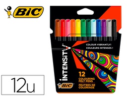 [964900] ROTULADOR BIC INTENSITY ESTUCHE DE 12 UNIDADES COLORES SURTIDOS