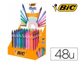 [964785] BOLIGRAFO BIC GELOCITY QUICK DRY EXPOSITOR DE 48 UNIDADES COLORES SURTIDOS