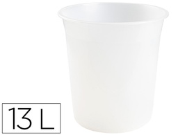 [KF19038] PAPELERA PLASTICO Q-CONNECT TRANSPARENTE 13 LITROS 275X285 MM