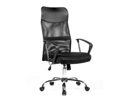 [KF19025] SILLA DE DIRECCION Q-CONNECT BASE METAL RESPALDO ALTO REGULABLE EN ALTURA 1110+100MM ALTO PIEL Y MALLA